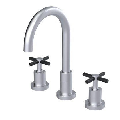 Rubinet Widespread Kitchen Set with LaSalle Spout Satin Chrome