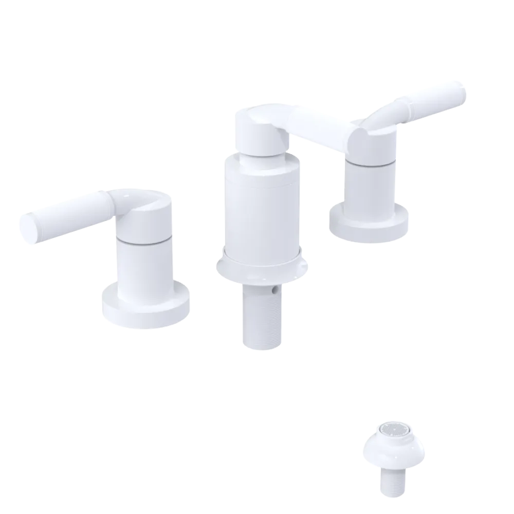 Rubinet Bidet Fitting with Spray, Diverter, and Vacuum Breaker (less drain) White