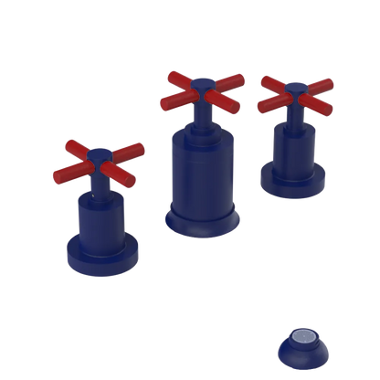 Rubinet Bidet Fitting with Spray, Diverter, and Vacuum Breaker (less drain) Midnight Blue