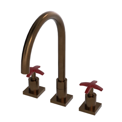Rubinet Widespread Kitchen Set Tuscan Brass