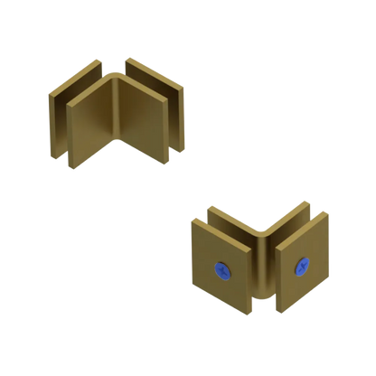 Rubinet 90 Glass to Glass Open Face Antique Brass Matt