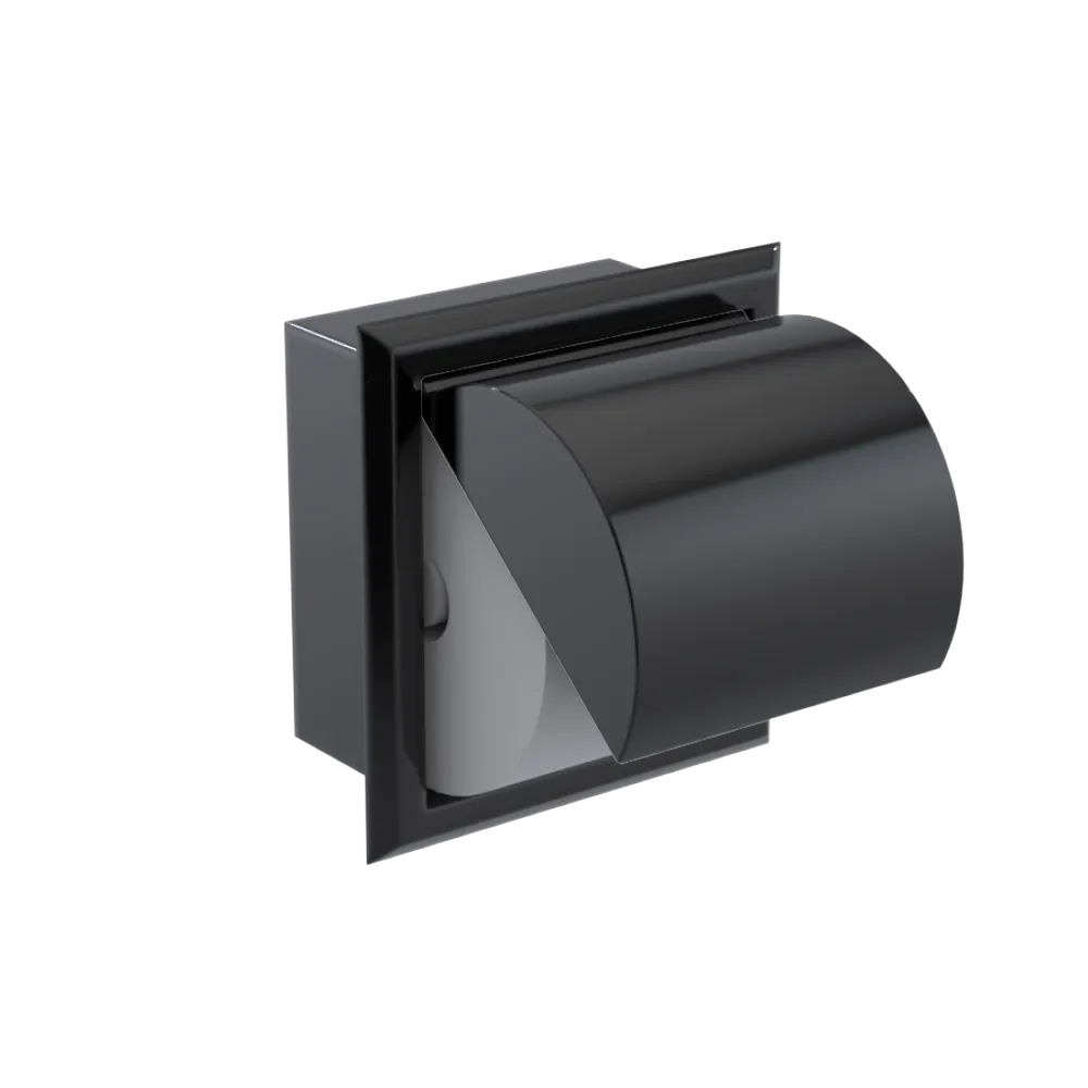 Rubinet RECESSED TOILET PAPER HOLDER Black