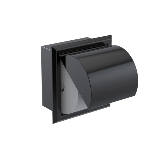 Rubinet RECESSED TOILET PAPER HOLDER Black