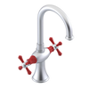 Rubinet Single Hole Dual Handle Lav. Set. (less drain) Satin Chrome
