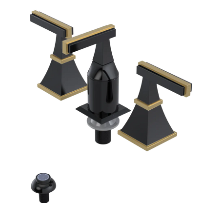 Rubinet Bidet Fitting with Spray, Diverter, and Vacum Breaker (Less Drain) Black