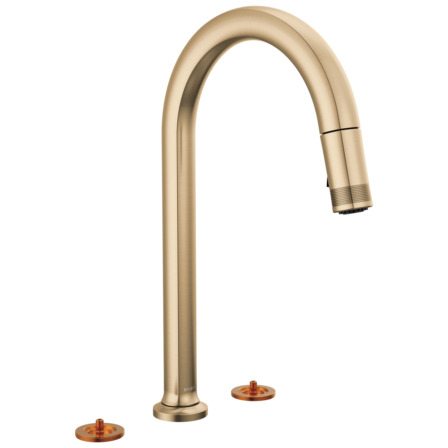 Brizo Widespread Pull Down Faucet With Arc Spout Less Handles
