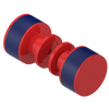 Rubinet Shower Door Knob (set) Red