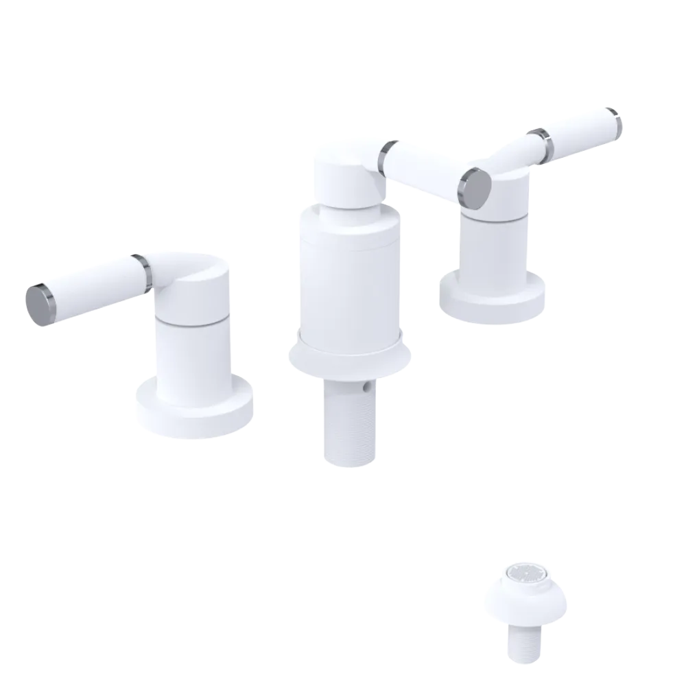 Rubinet Bidet Fitting with Spray, Diverter, and Vacuum Breaker (less drain) Matt White