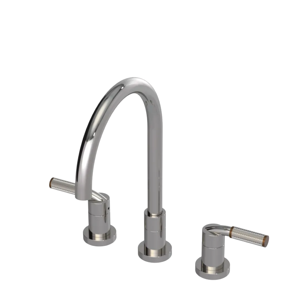 Rubinet Widespread Kitchen Set Polished Nickel