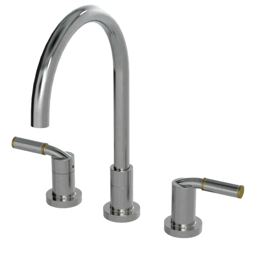Rubinet Widespread Kitchen Set Satin Nickel