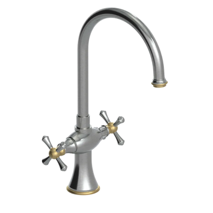 Rubinet Two Handle Single Hole Kitchen Set Satin Nickel