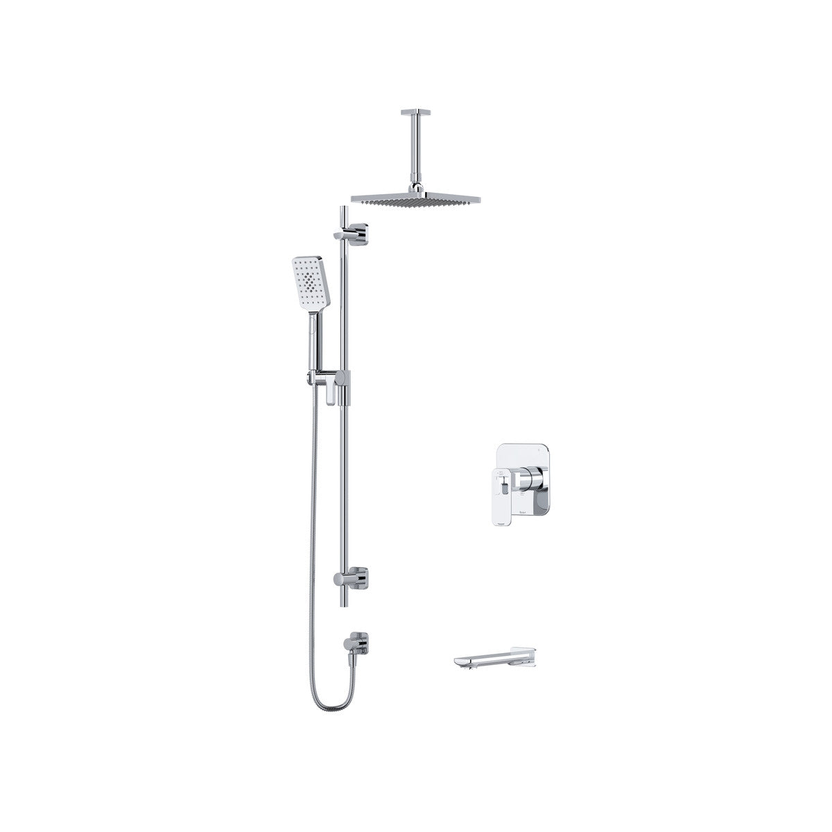 Riobel Equinox Shower Kit 1345 Trim Only With Spout - TKIT1345EQ