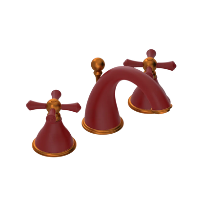 Rubinet Widespread Lav. Set. (less drain) Maroon