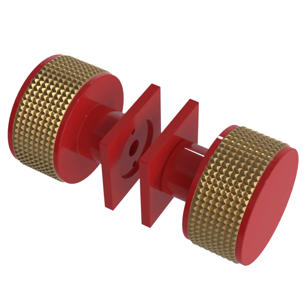 Rubinet Shower Door Knob (set) Red