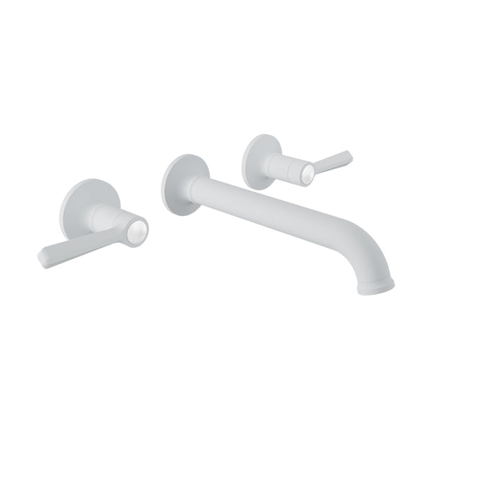 Baril Two handles wall-mounted lavatory faucet, drain not included