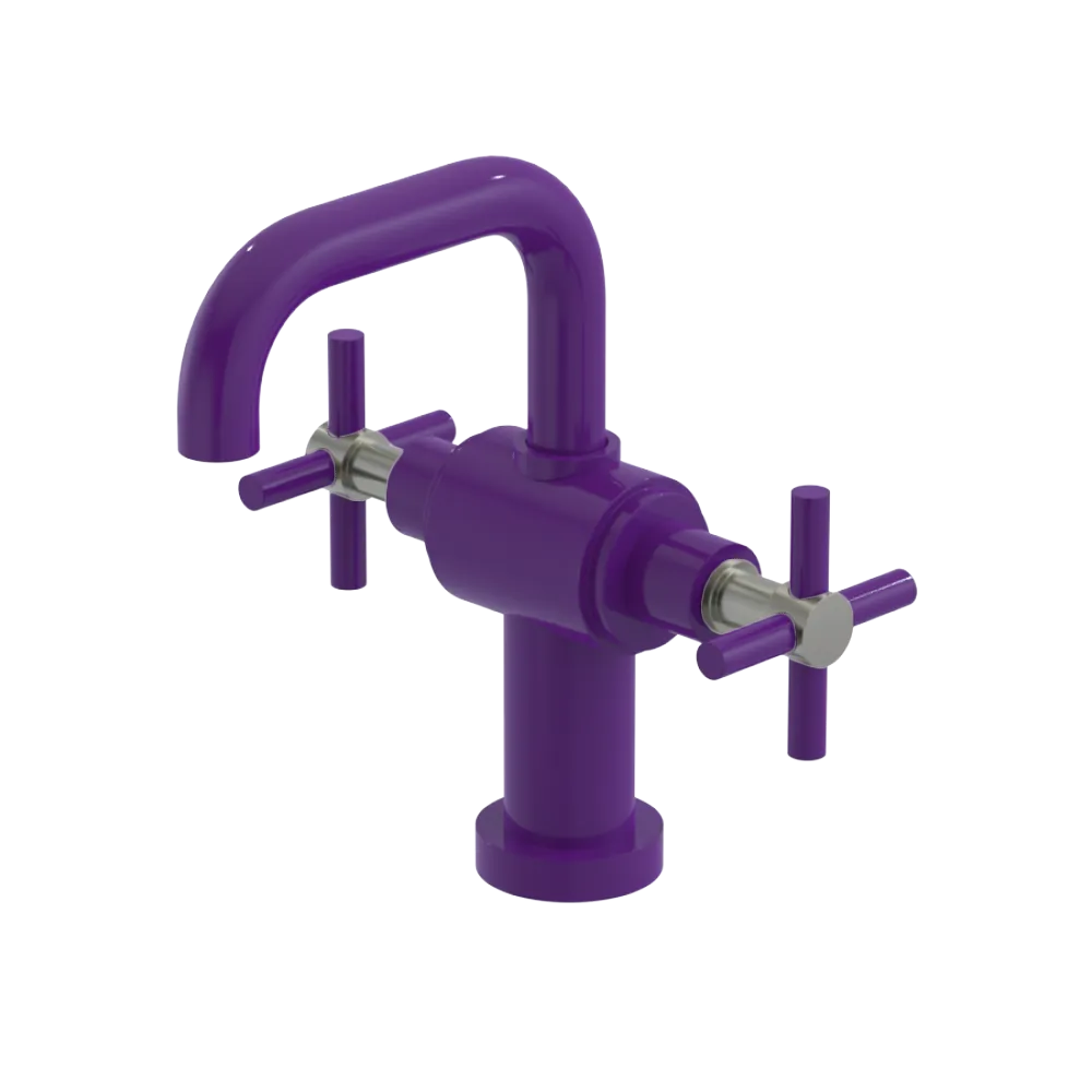 Rubinet Single Hole Dual Handle Lav. Set. (less drain) Purple Haze