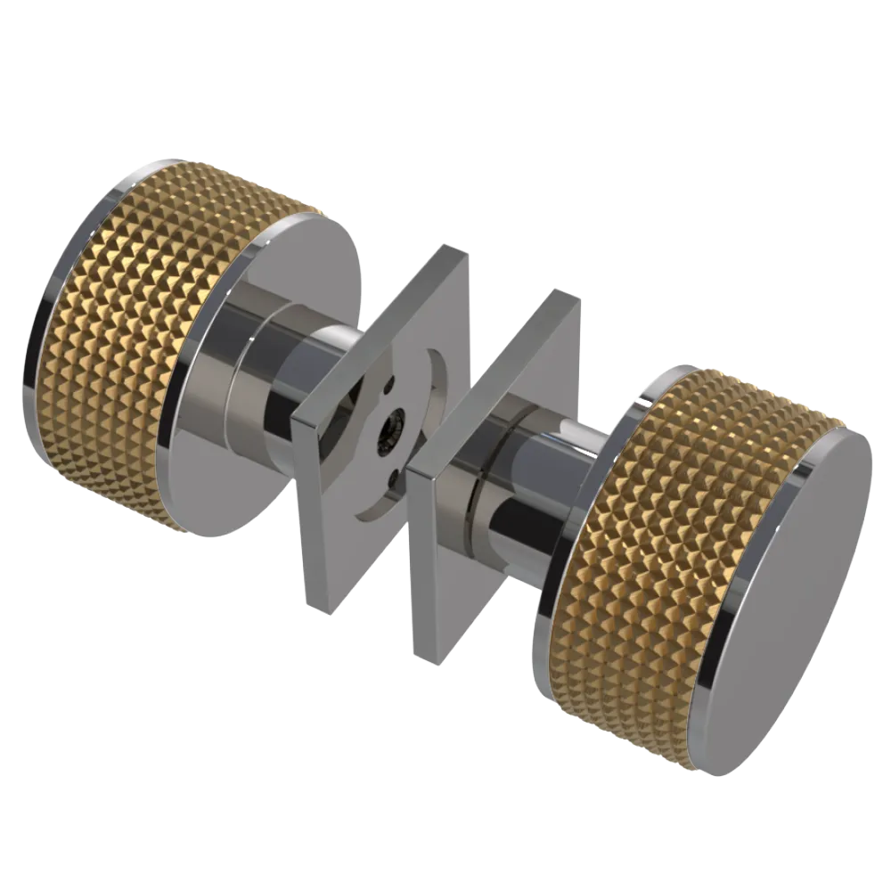 Rubinet Shower Door Knob (set) Polished Nickel