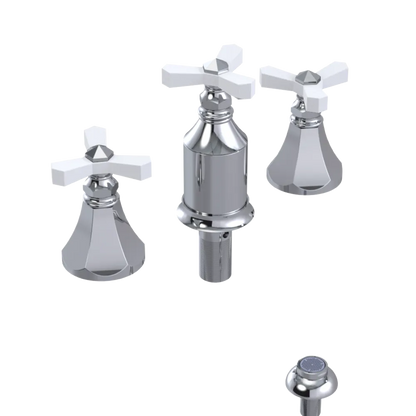 Rubinet Bidet Fitting with Spray, Diverter, and Vacum Breaker (Less Drain) Chrome