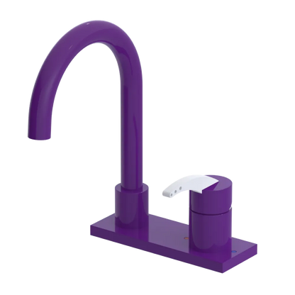 Rubinet 4" Centre Single Control Lav. Set. (less drain) Purple Haze
