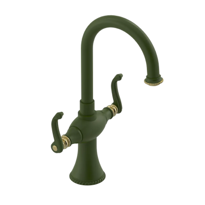 Rubinet Single Hole Dual Handle Lav. Set. (less drain) Green Envy