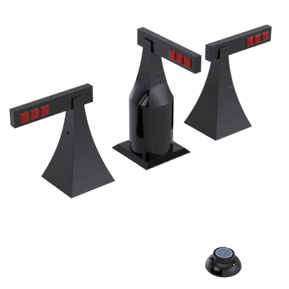 Rubinet Bidet Fitting with Spray, Diverter, and Vacum Breaker (Less Drain) Black