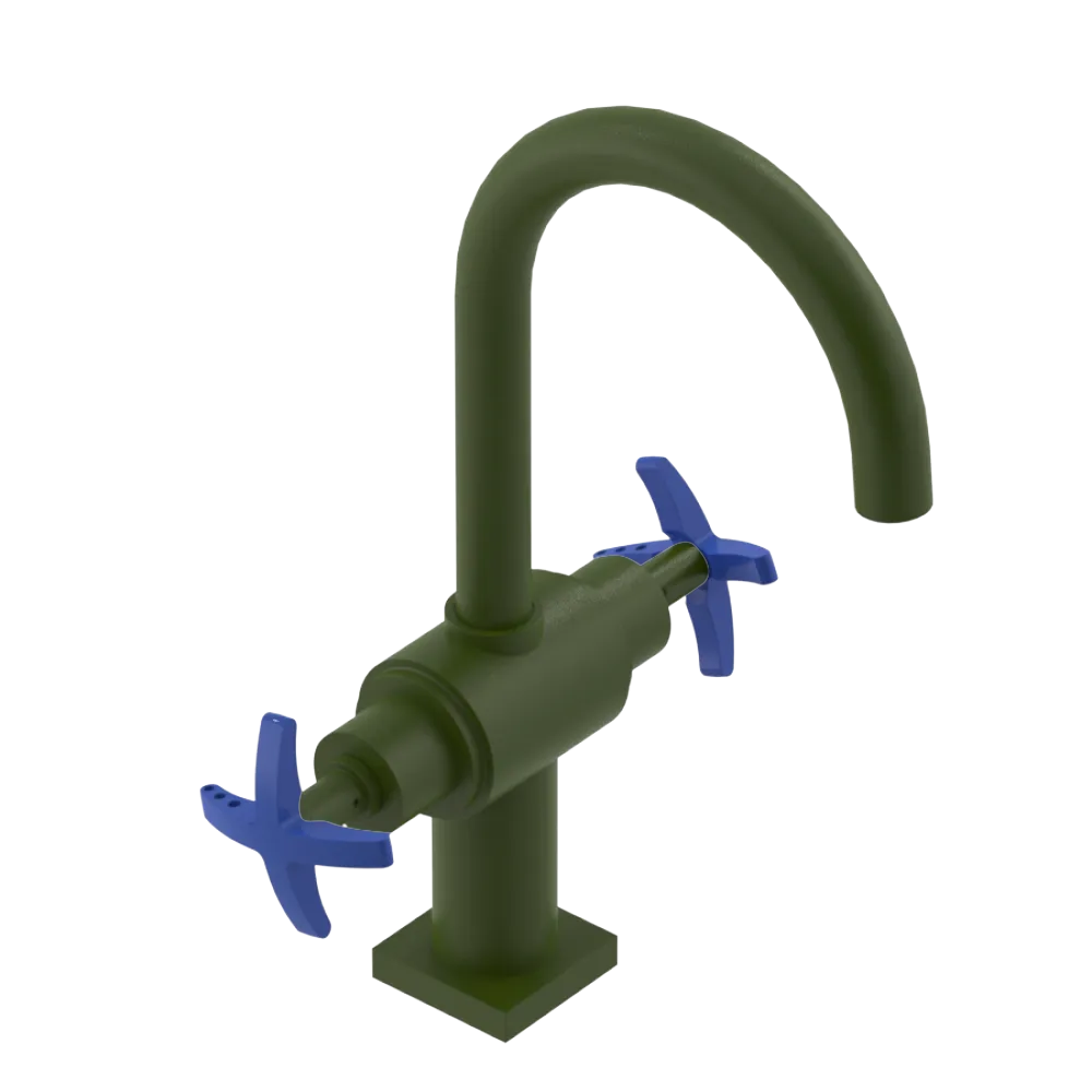 Rubinet Single Hole Dual Handle Lav. Set. (less drain) Green Envy