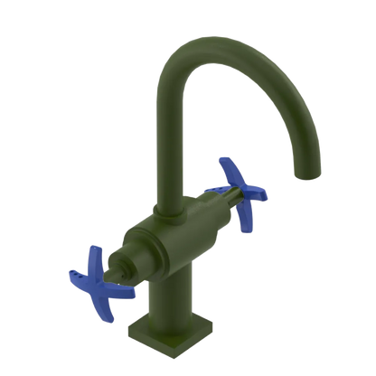 Rubinet Single Hole Dual Handle Lav. Set. (less drain) Green Envy