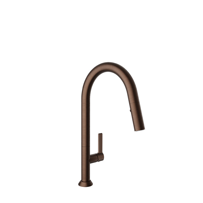 Baril High single-hole kitchen faucet with 2-function pull-down spray