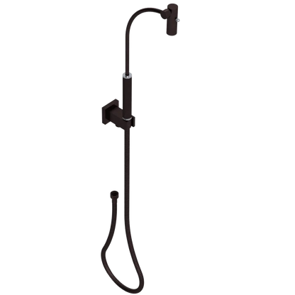 Rubinet Hand Held Shower Bidet with Extended Reach & Dual Function Spray Including Wall Bracket with Supply & Hose (Square) Oil Rubbed Bronze