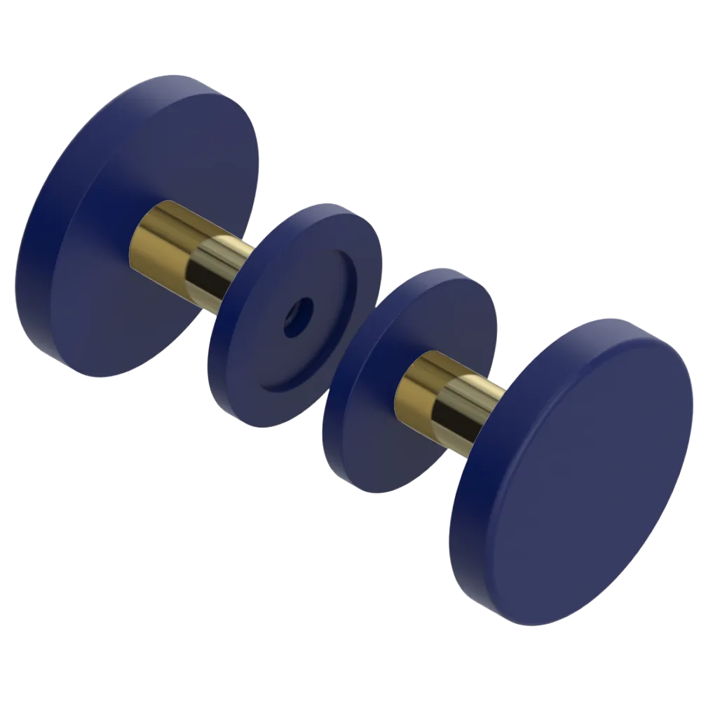 Rubinet Shower Door Knob (set) Midnight Blue