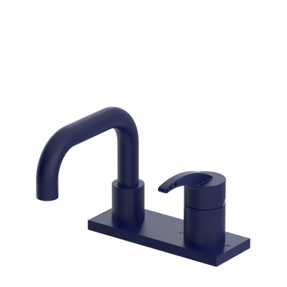 Rubinet 4" Centre Single Control Lav. Set. with Genesis spout (less drain) Midnight Blue