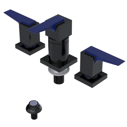 Rubinet Bidet Fitting with Spray, Diverter, and Vacuum Breaker (less drain) Black