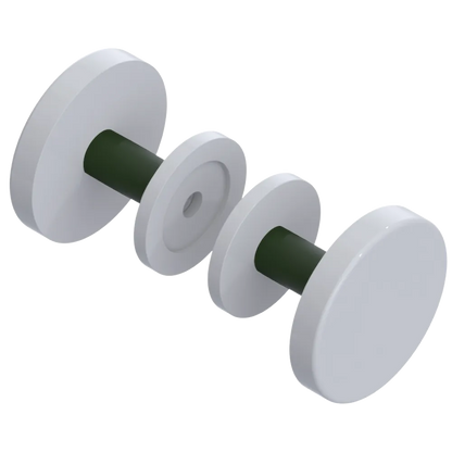 Rubinet Shower Door Knob (set) White