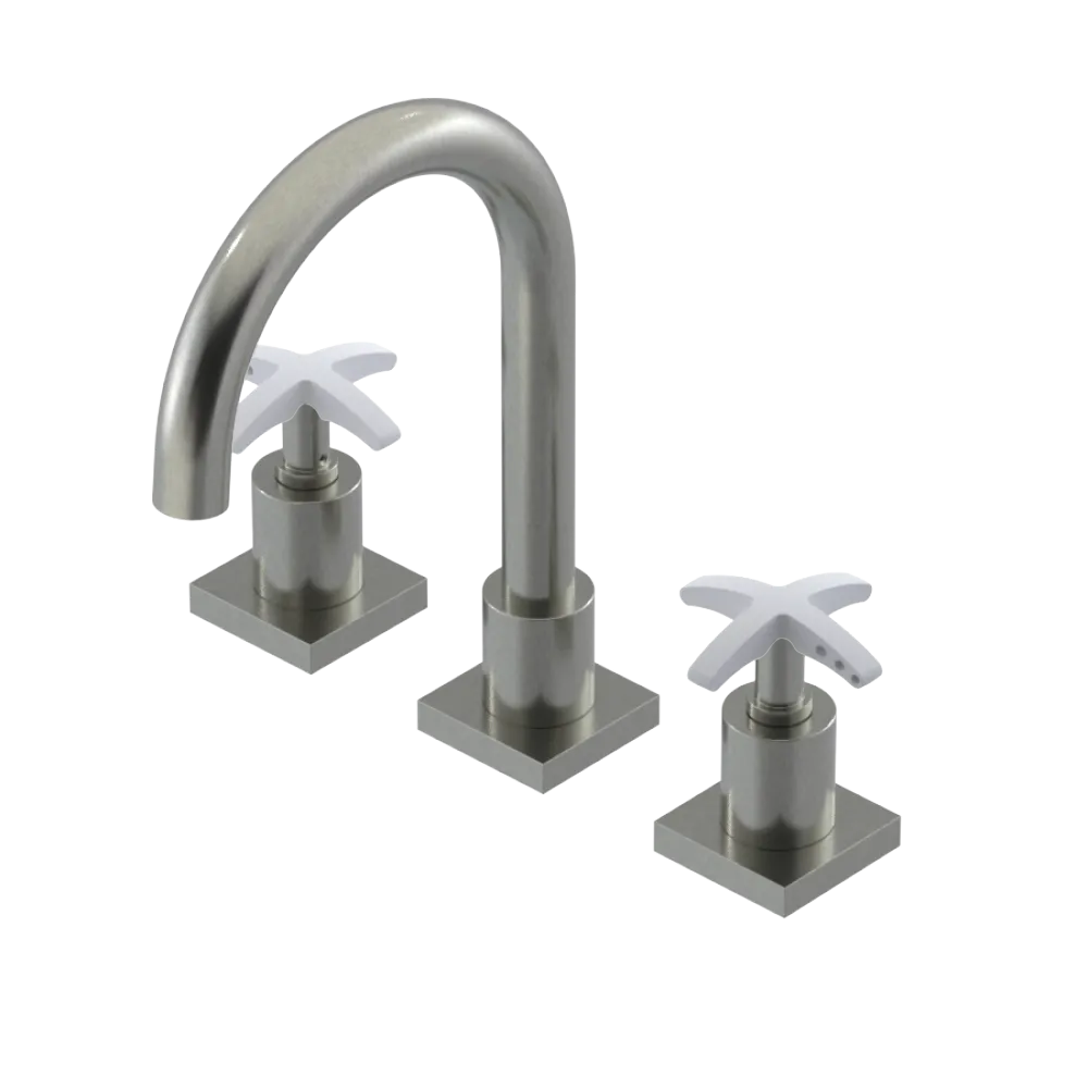 Rubinet Widespread Lav. Set. (less drain) Satin Nickel