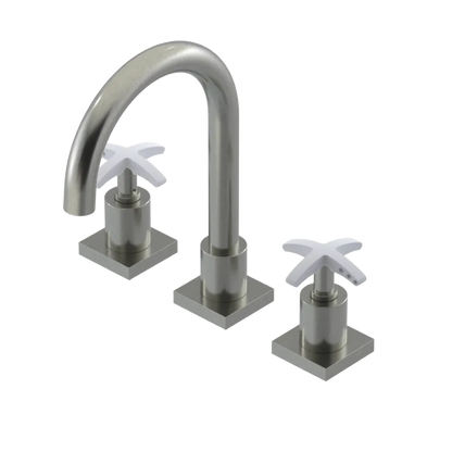 Rubinet Widespread Lav. Set. (less drain) Satin Nickel