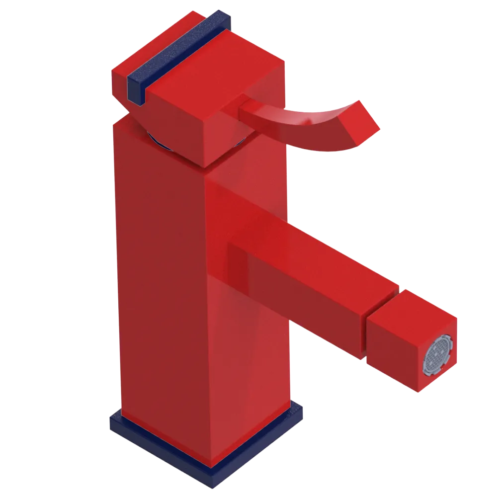Rubinet Single Control Bidet Fitting (less drain) Red