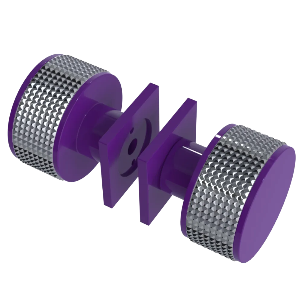 Rubinet Shower Door Knob (set) Purple Haze