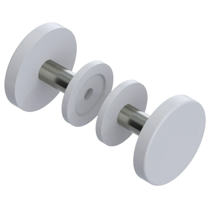 Rubinet Shower Door Knob (set) White