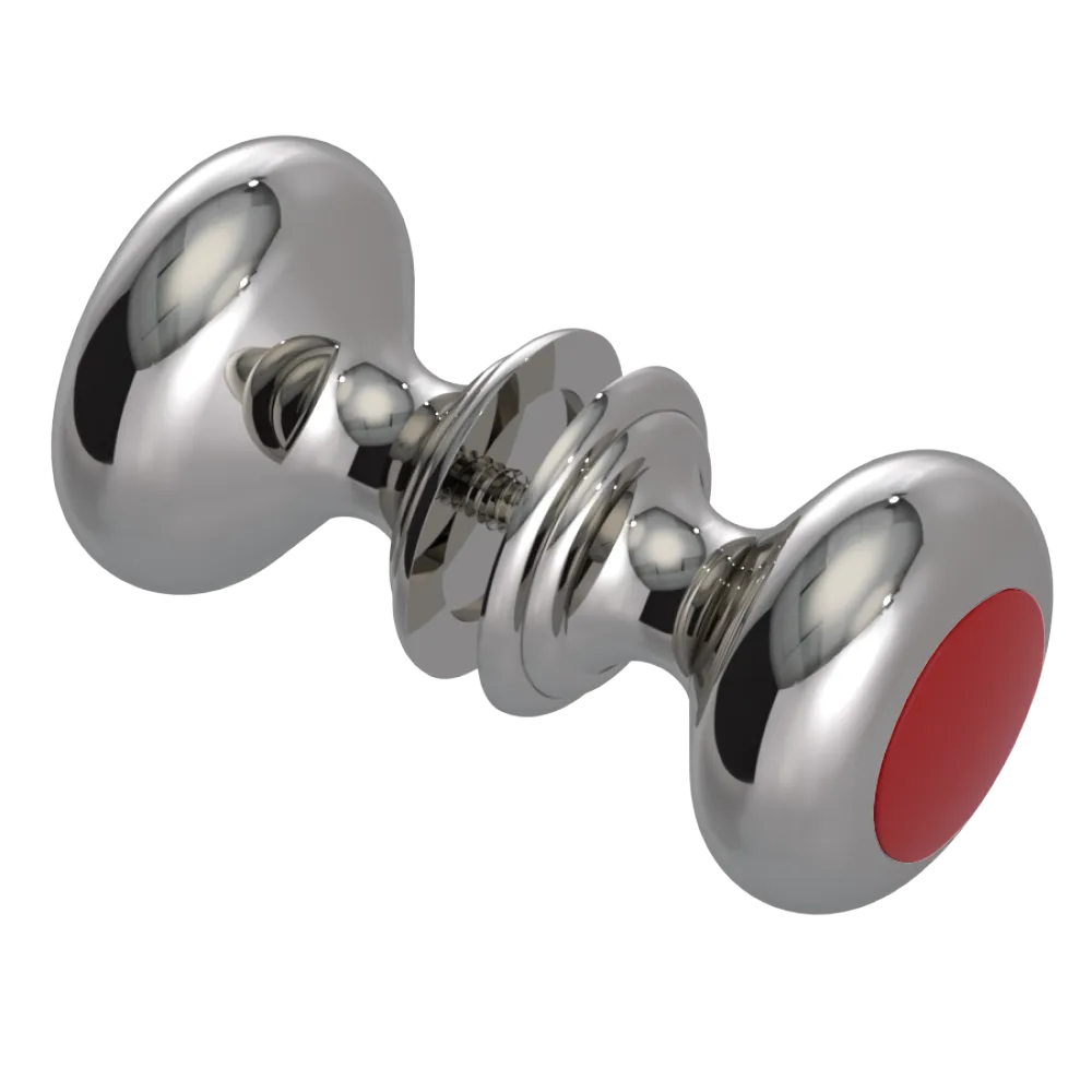 Rubinet Shower Door Knob (set) Polished Nickel