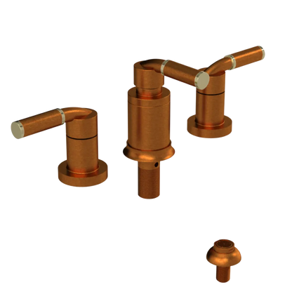 Rubinet Bidet Fitting with Spray, Diverter, and Vacuum Breaker (less drain) Antique Copper Matt