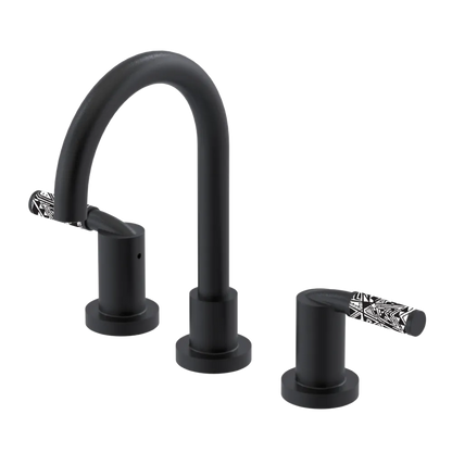 Rubinet Widespread Lav set (less drain) Matt Black