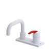 Rubinet 4" Centre Single Control Lav. Set. with Genesis spout (less drain) Matt White
