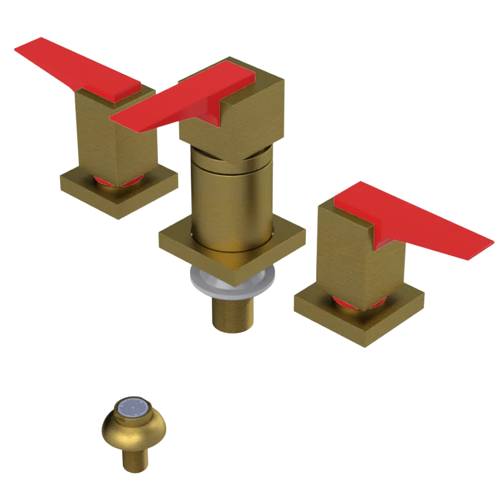 Rubinet Bidet Fitting with Spray, Diverter, and Vacuum Breaker (less drain) Antique Brass Matt