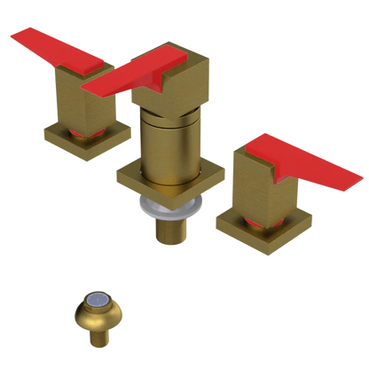 Rubinet Bidet Fitting with Spray, Diverter, and Vacuum Breaker (less drain) Antique Brass Matt