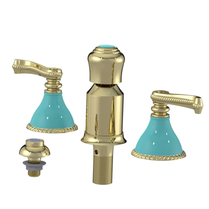 Rubinet Bidet Fitting with Spray, Diverter, and Vacum Breaker (Less Drain) Gold