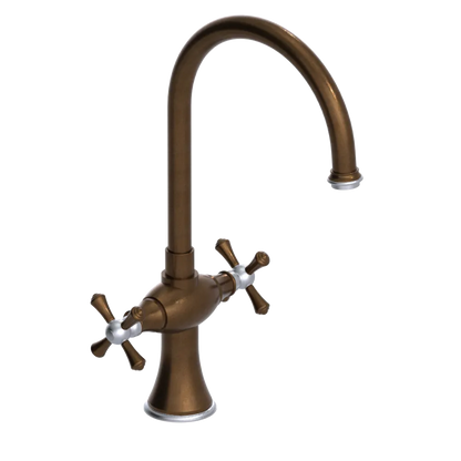 Rubinet Two Handle Single Hole Kitchen Set Tuscan Brass