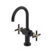 Rubinet Single Hole Dual Handle Lav. Set with LaSalle Spout (less drain) Matt Black