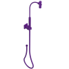 Rubinet Hand Held Shower Bidet with Extended Reach & Dual Function Spray Including Wall Bracket with Supply & Hose (Square) Purple Haze