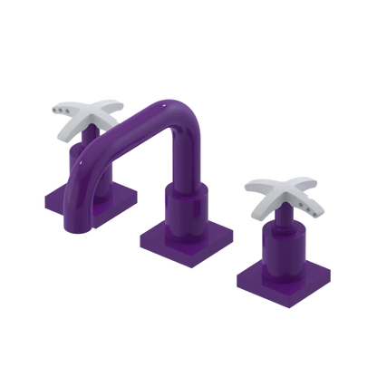 Rubinet Widespread Lav. Set. with Genesis spout (less drain) Purple Haze