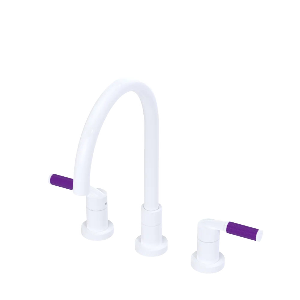 Rubinet Widespread Kitchen Set White